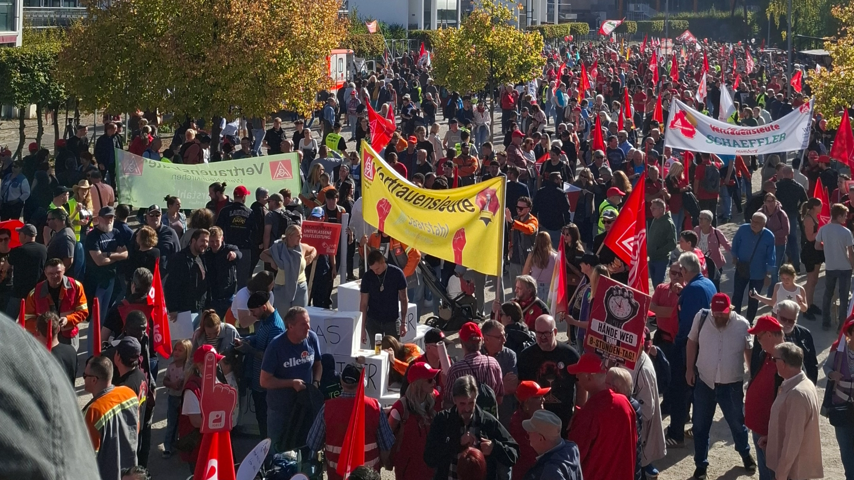 Hart verdient! DGB Demo Saarbrücken