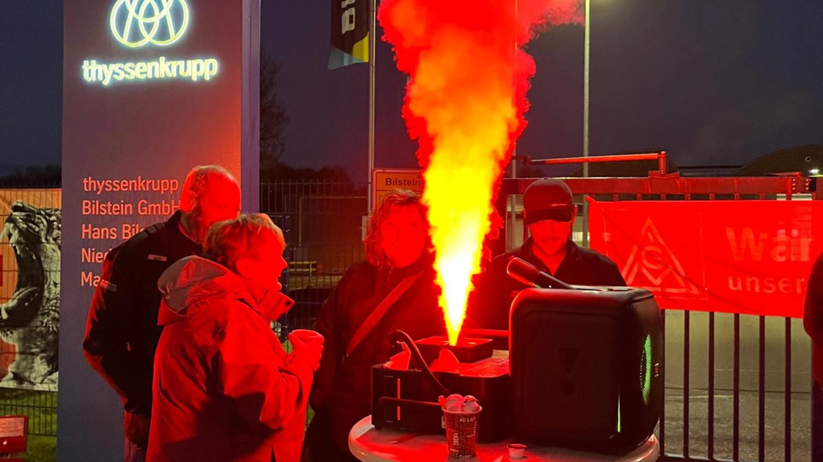 Warnstreik bei tk Bilstein GmbH in Mandern
