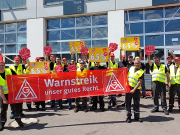 Warnstreik bei MAN in Trier