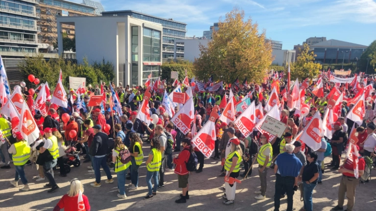 Hart verdient! DGB Demo Saarbrücken