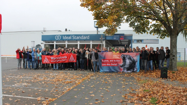 Warnstreik bei Ideal Standard Produktions GmbH