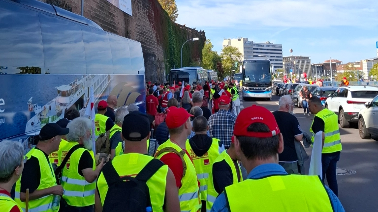 Hart verdient! DGB Demo Saarbrücken