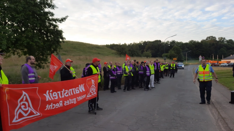 Warnstreik Unilux